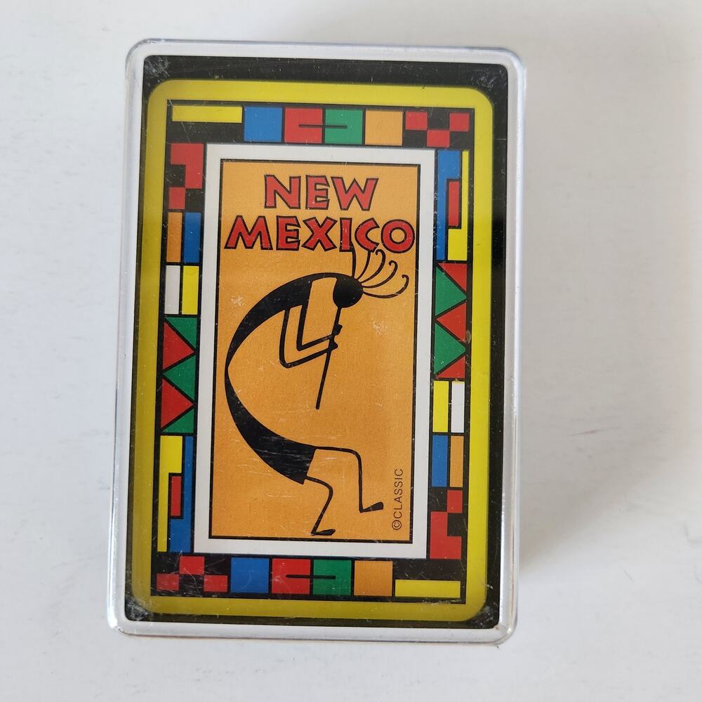 VTG New Mexico Kokopelli Playing Cards Southwest Souvenir Deck Plastic Case USA